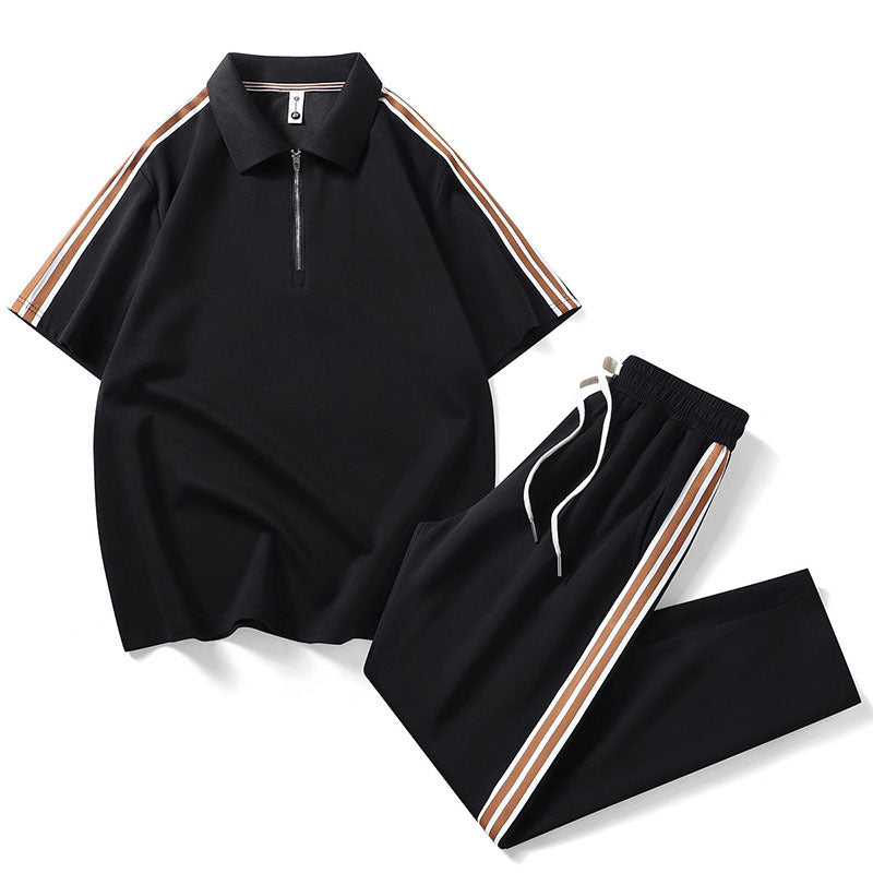 Sports Casual Set Striped Design