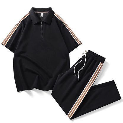 Sports Casual Set Striped Design