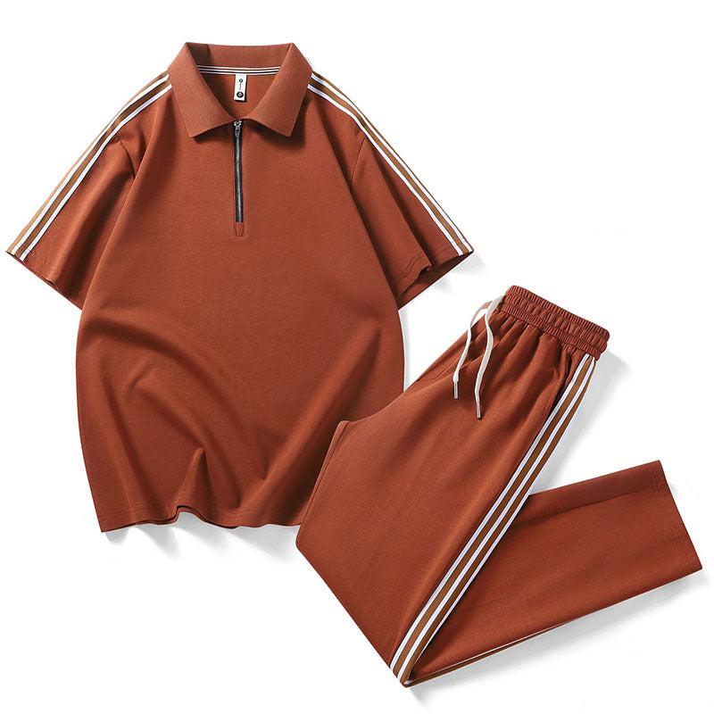 Sports Casual Set Striped Design