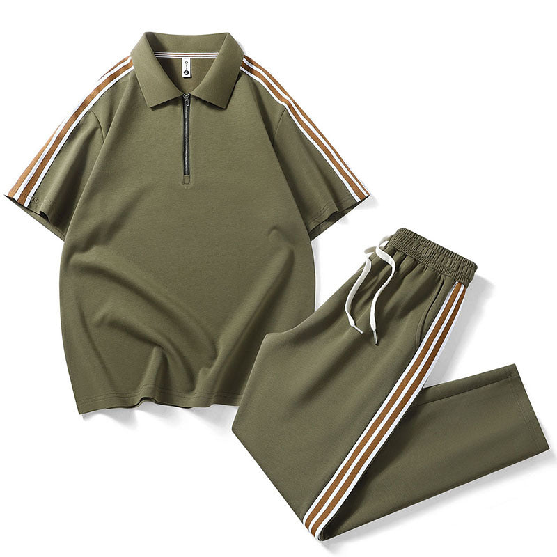 Sports Casual Set Striped Design