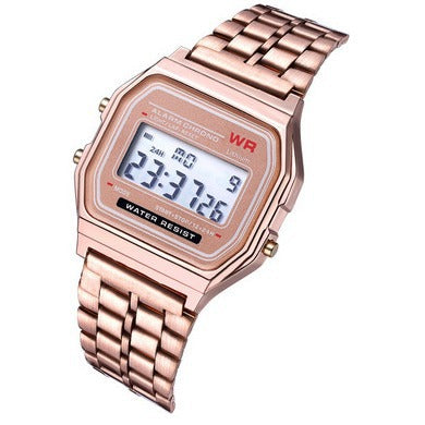 Sports children's electronic steel bracelet watch