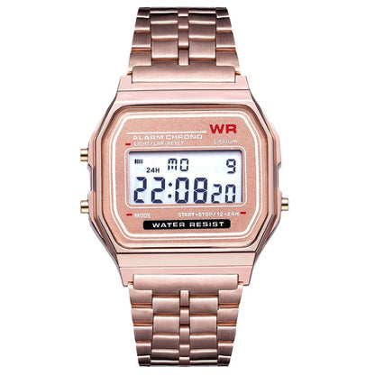 Sports children's electronic steel bracelet watch