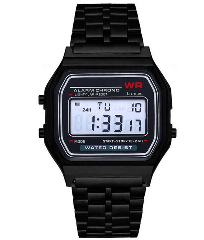Sports children's electronic steel bracelet watch