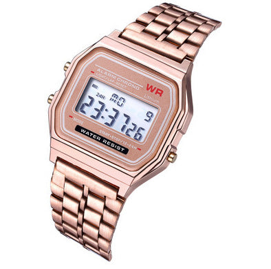 Sports children's electronic steel bracelet watch