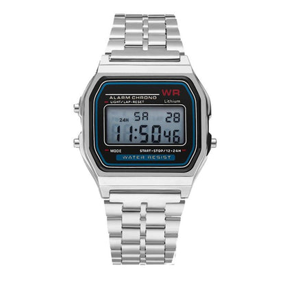 Sports children's electronic steel bracelet watch