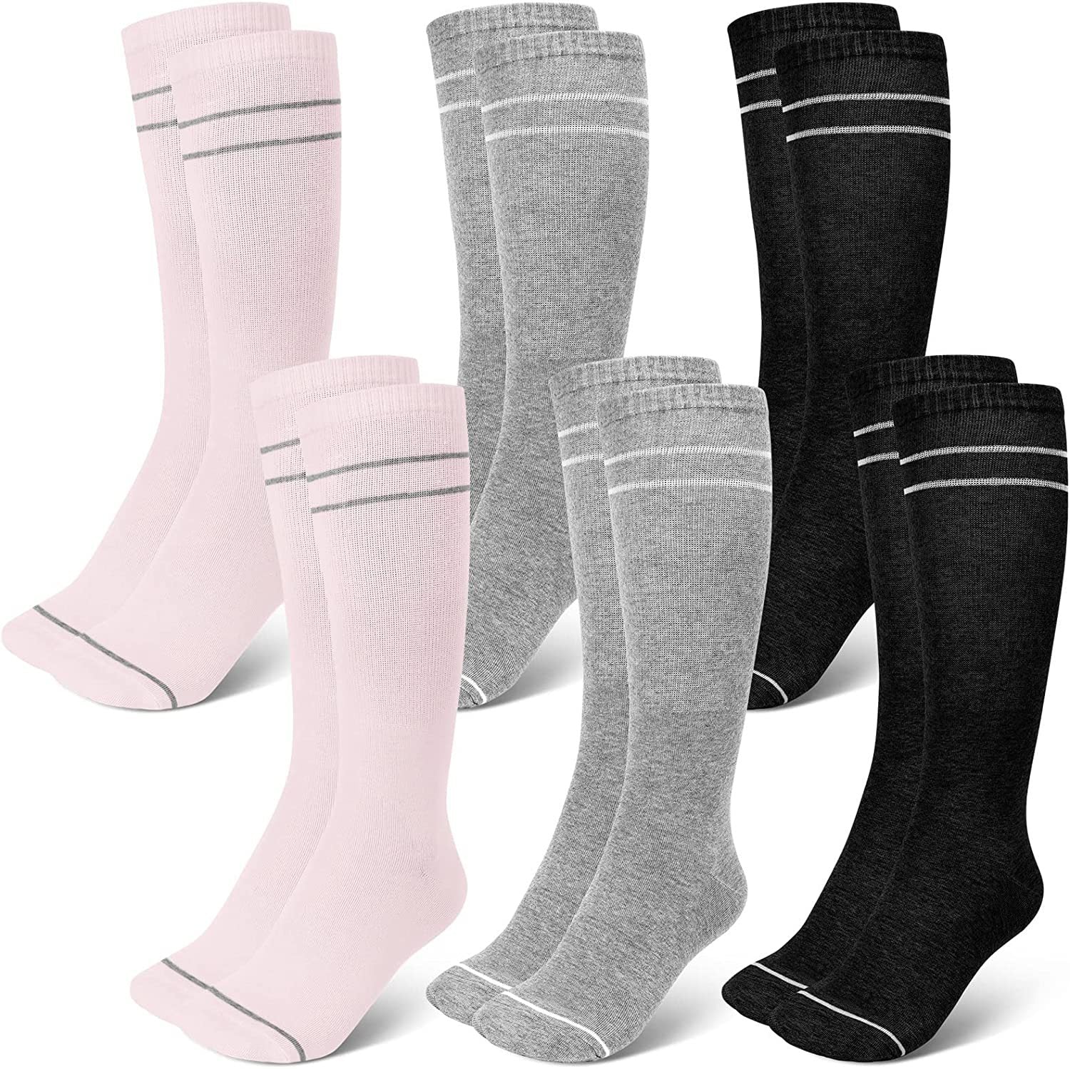 Sports Compression Socks Mid Calf Cotton Blend