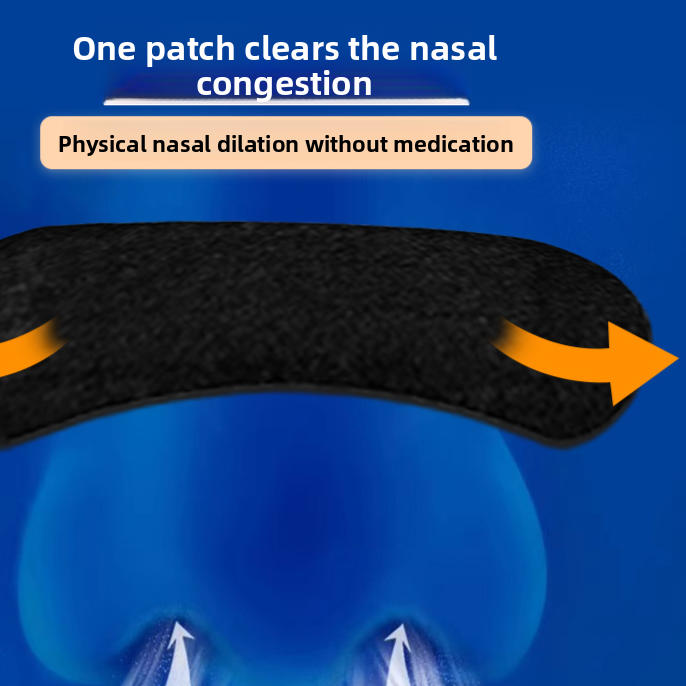 Sports Nasal Patch with Strong Stickiness to Prevent Snoring, Physical Relief of Nasal Congestion