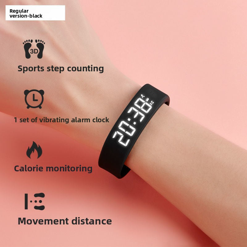 Sports Pedometer Watch with Alarm and Luminous Display