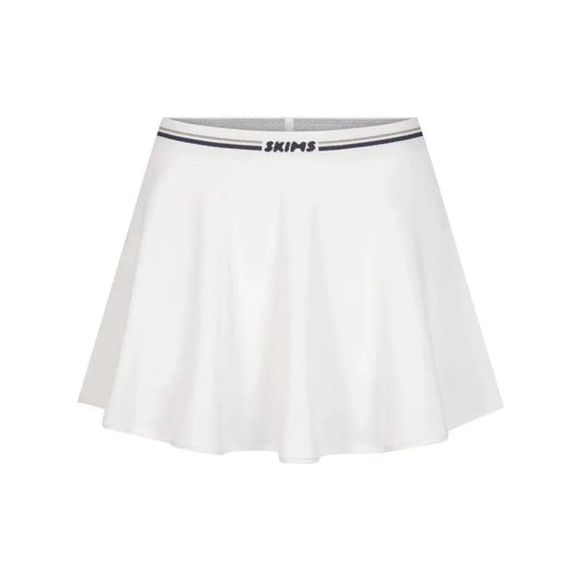 Sports skirt set with bra straps and midriff-baring design