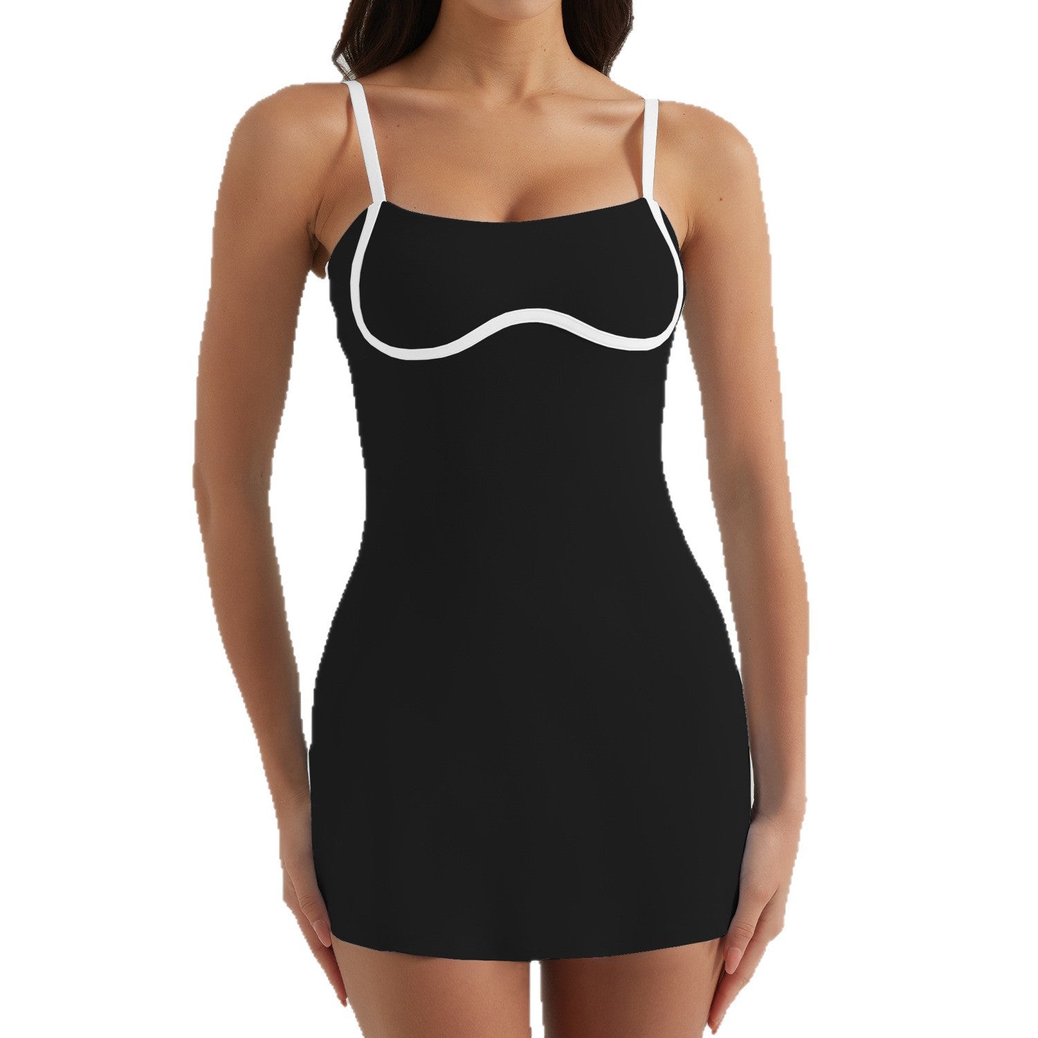 Sports Tennis Dress with Built-in Chest Pads