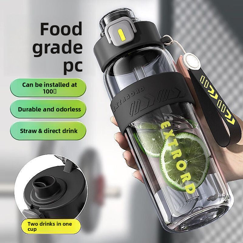 Sports Water Bottle with Straw