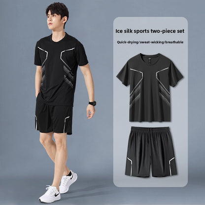Sportswear Suit Men's Running Short-Sleeved Quick-Drying T-Shirt