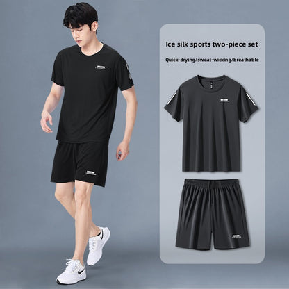 Sportswear Suit Men's Running Short-Sleeved Quick-Drying T-Shirt