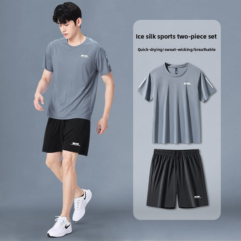 Sportswear Suit Men's Running Short-Sleeved Quick-Drying T-Shirt