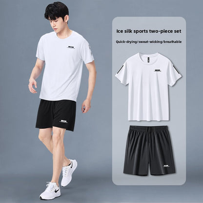 Sportswear Suit Men's Running Short-Sleeved Quick-Drying T-Shirt