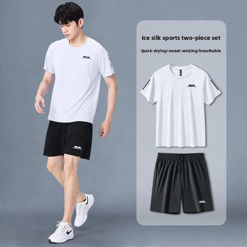 Sportswear Suit Men's Running Short-Sleeved Quick-Drying T-Shirt