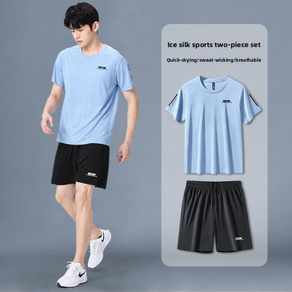 Sportswear Suit Men's Running Short-Sleeved Quick-Drying T-Shirt