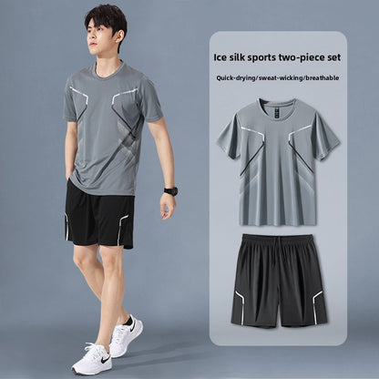 Sportswear Suit Men's Running Short-Sleeved Quick-Drying T-Shirt