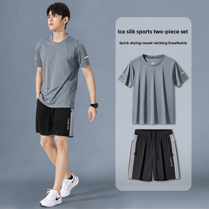 Sportswear Suit Men's Running Short-Sleeved Quick-Drying T-Shirt