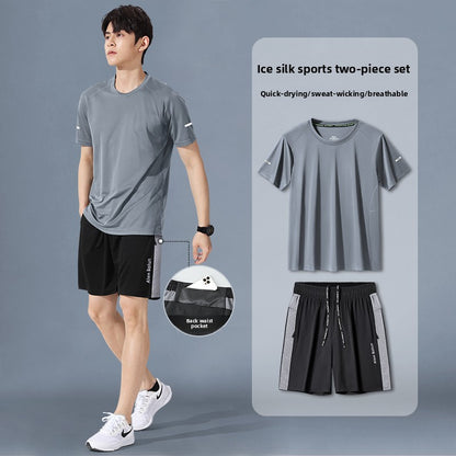 Sportswear Suit Men's Running Short-Sleeved Quick-Drying T-Shirt
