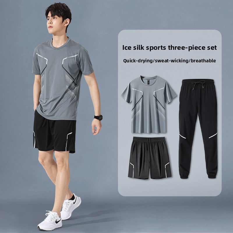 Sportswear Suit Men's Running Short-Sleeved Quick-Drying T-Shirt