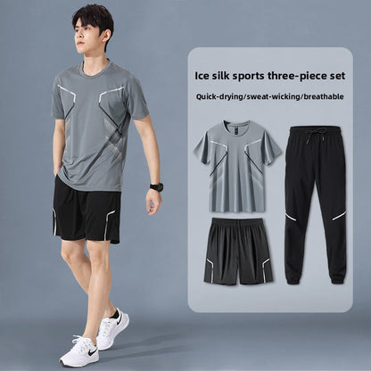 Sportswear Suit Men's Running Short-Sleeved Quick-Drying T-Shirt
