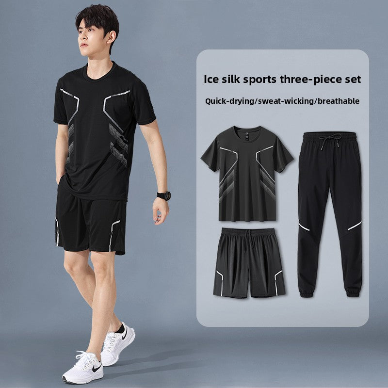 Sportswear Suit Men's Running Short-Sleeved Quick-Drying T-Shirt