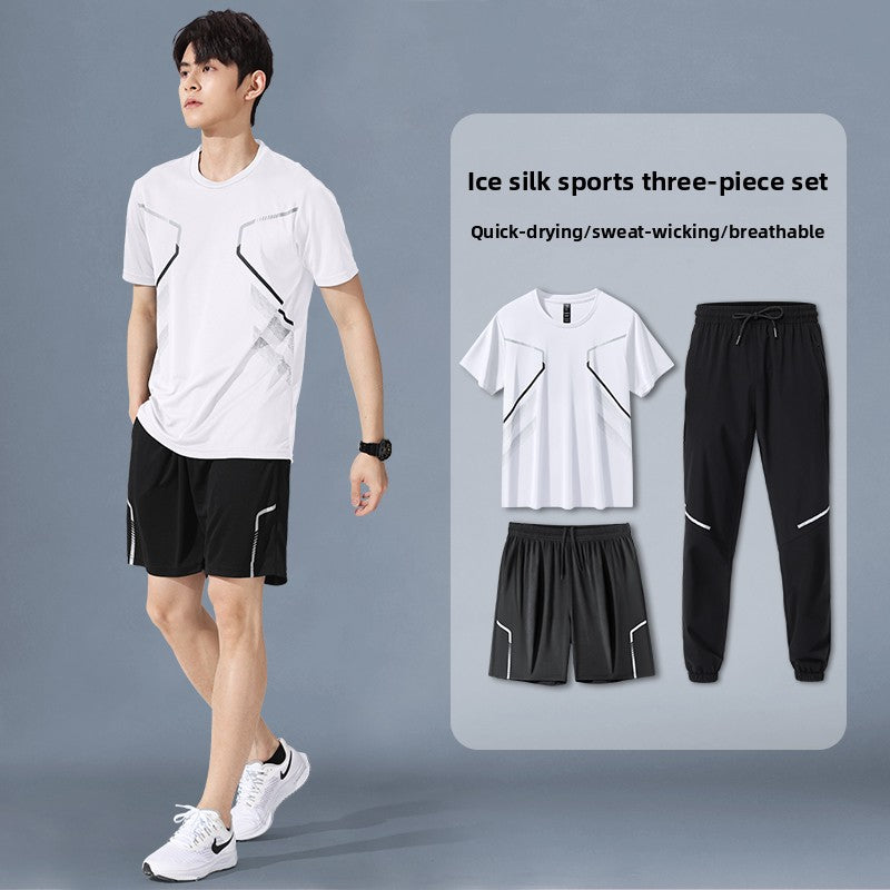 Sportswear Suit Men's Running Short-Sleeved Quick-Drying T-Shirt