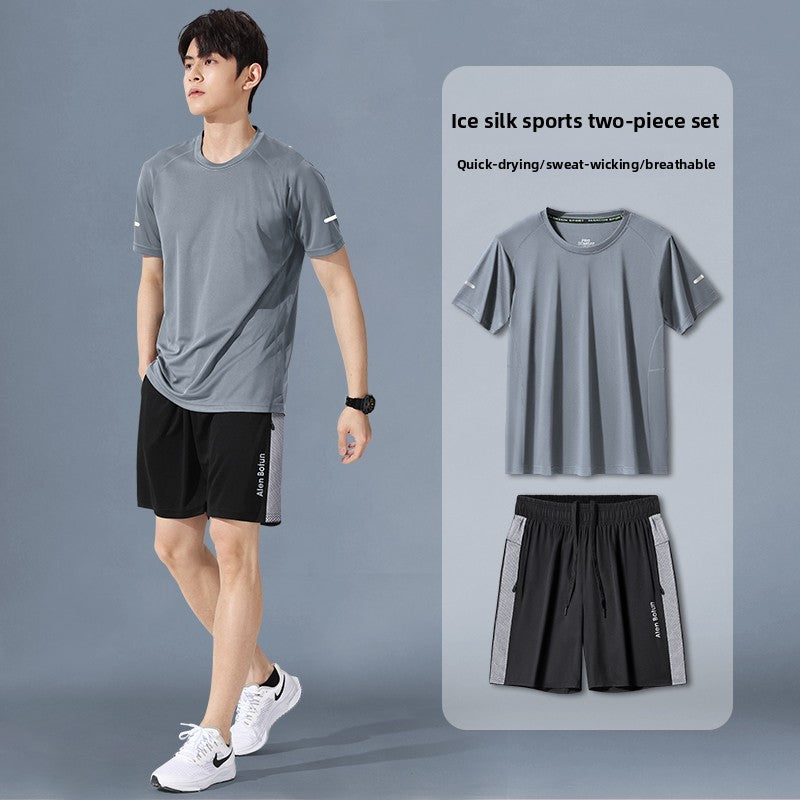 Sportswear Suit Men's Running Short-Sleeved Quick-Drying T-Shirt