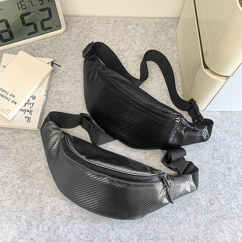 Sporty Carbon Fiber Chest Waist Bag