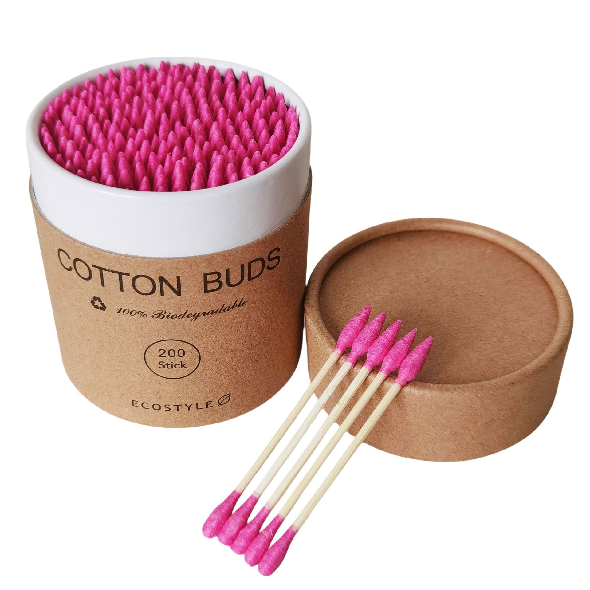 Spot 200 a round a pointed double-headed color paper boxed cotton stick disposable makeup remover ear Cotton