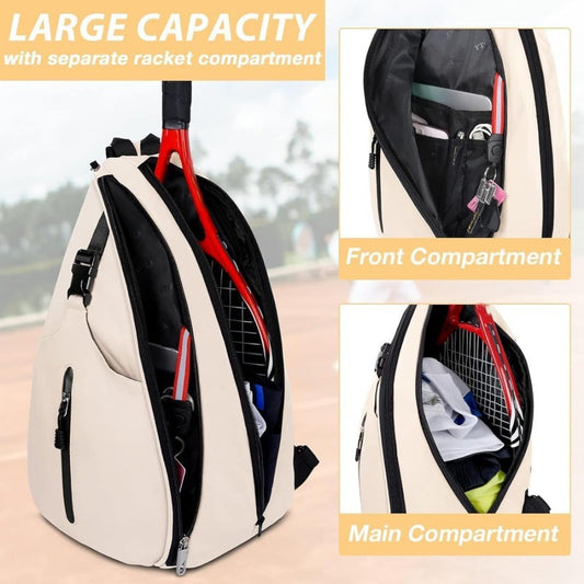 Spot 2025 New Badminton Bag Outdoor Sports Training Shoulder Tennis Bag Pickleball Backpack Crossbody Bag