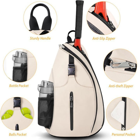 Spot 2025 New Badminton Bag Outdoor Sports Training Shoulder Tennis Bag Pickleball Backpack Crossbody Bag