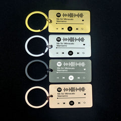 Steel color glossy keychain