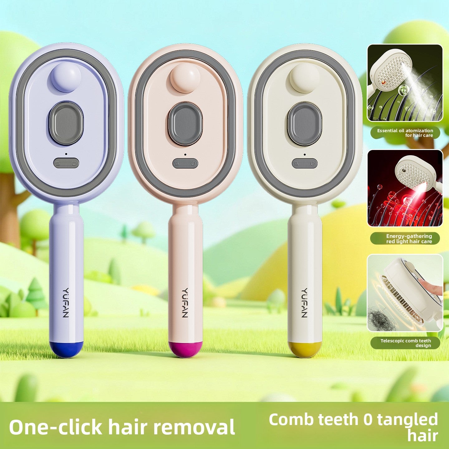 Spray airbag massage comb