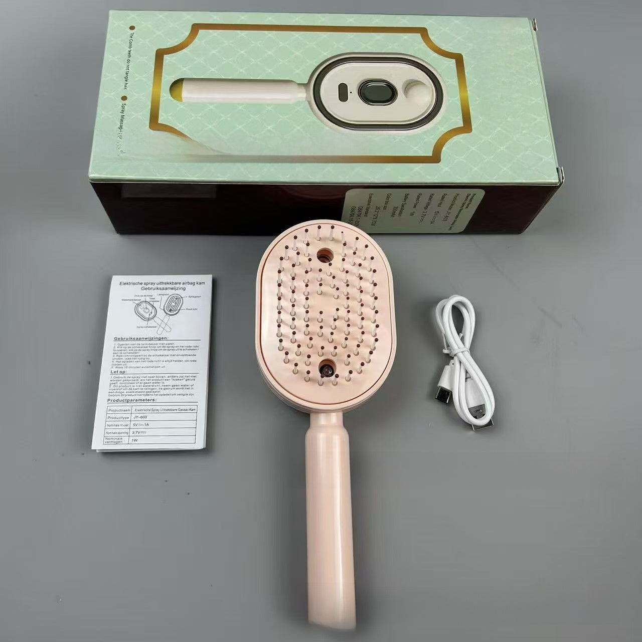 Spray airbag massage comb