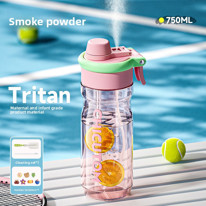 Spray Dual Drink Tritan Water Bottle with Carrying Loop