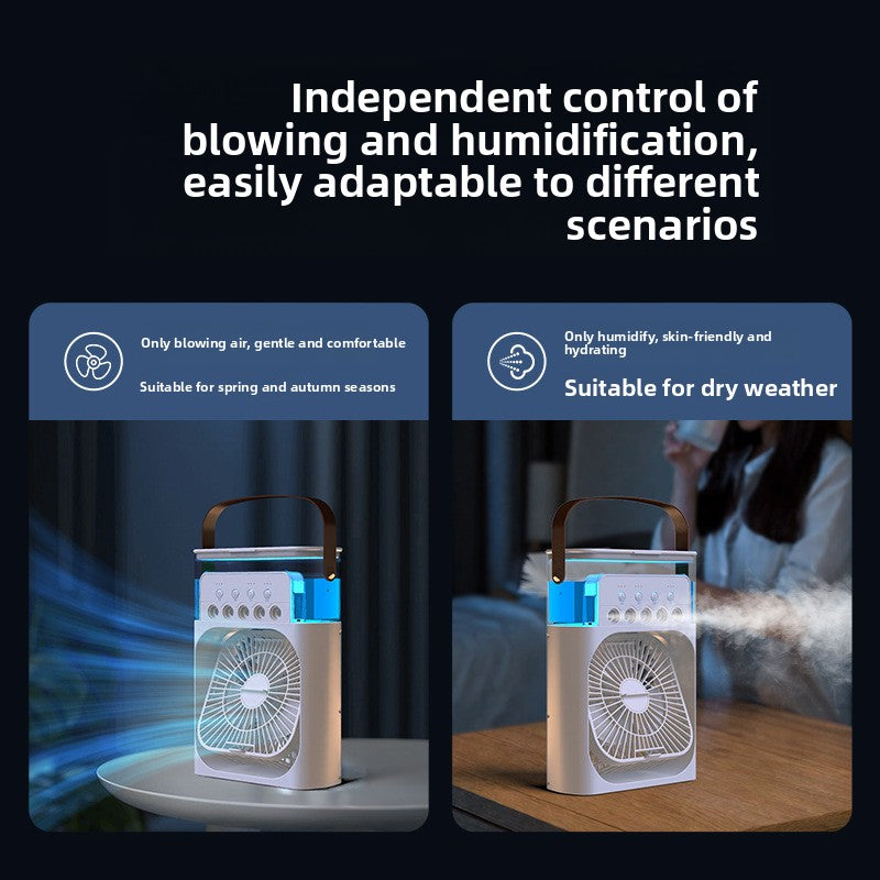 Spray humidifier fan