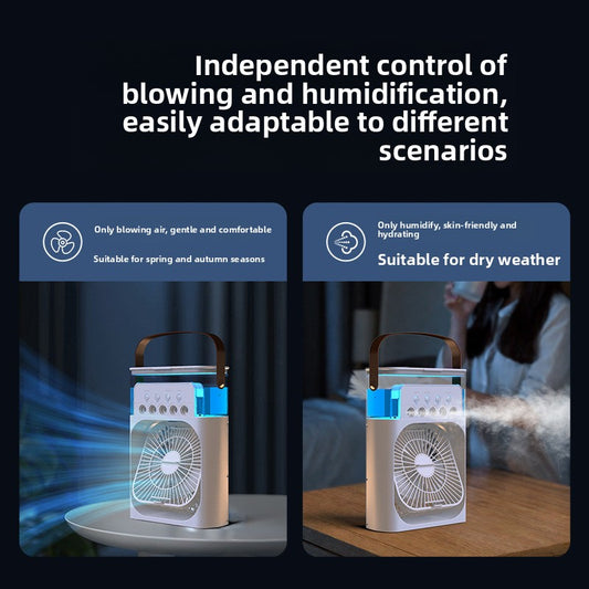 Spray humidifier fan