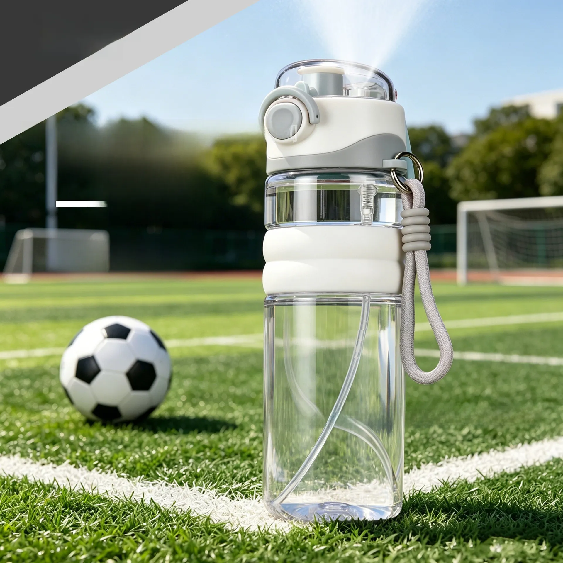 Spray Water Cup with Carrying Rope