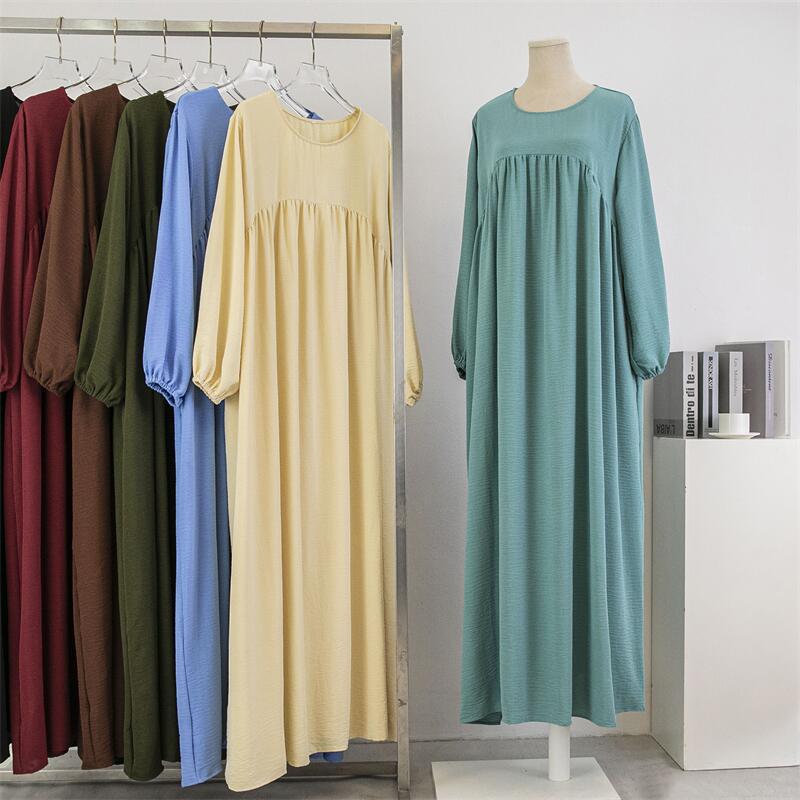 Spring and Autumn knee-length long dress
