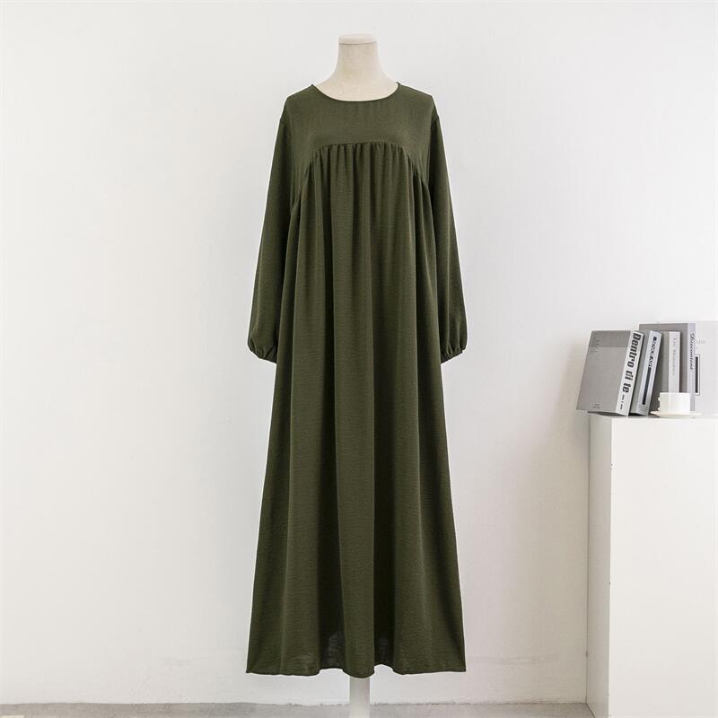 Spring and Autumn knee-length long dress