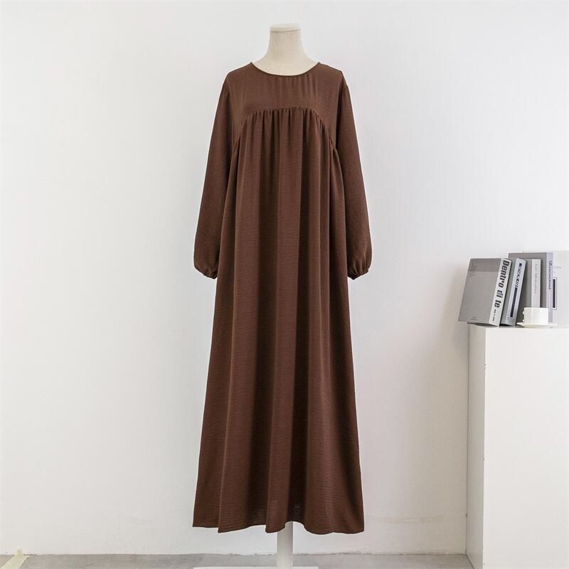 Spring and Autumn knee-length long dress