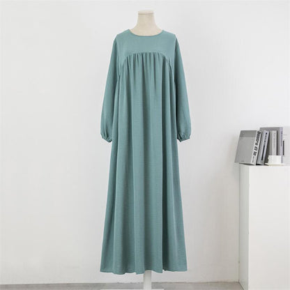 Spring and Autumn knee-length long dress