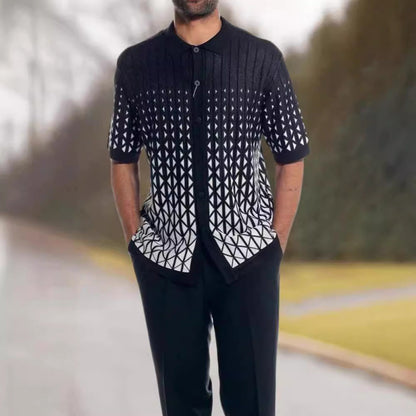 Spring and summer casual beach-style shirt set