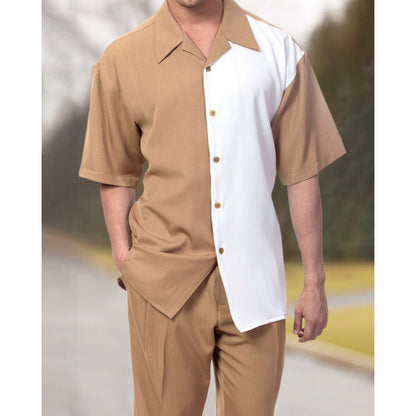 Spring and summer casual beach-style shirt set