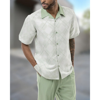 Spring and summer casual beach-style shirt set