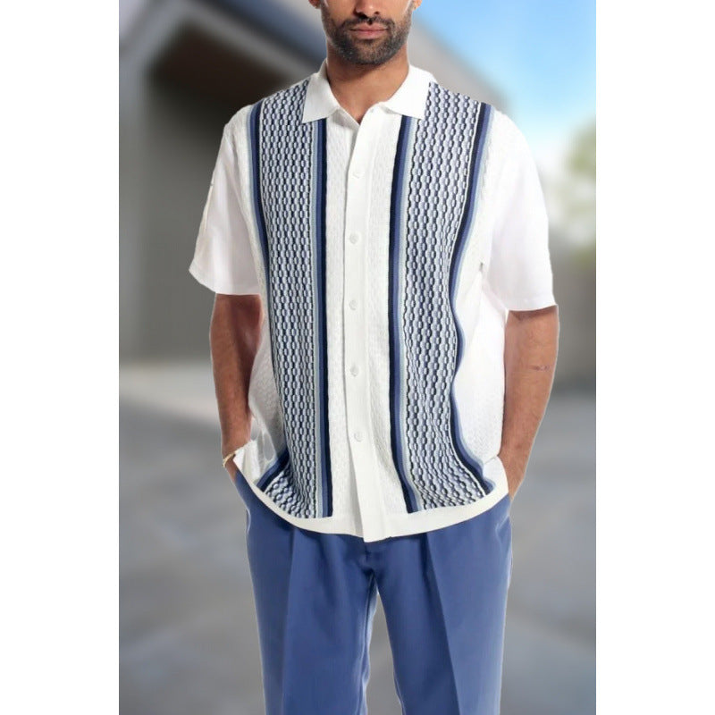 Spring and summer casual beach-style shirt set