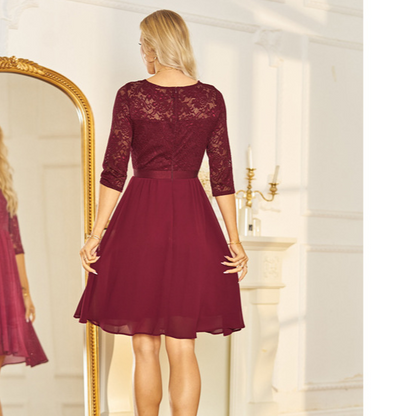 spring and summer chiffon dress