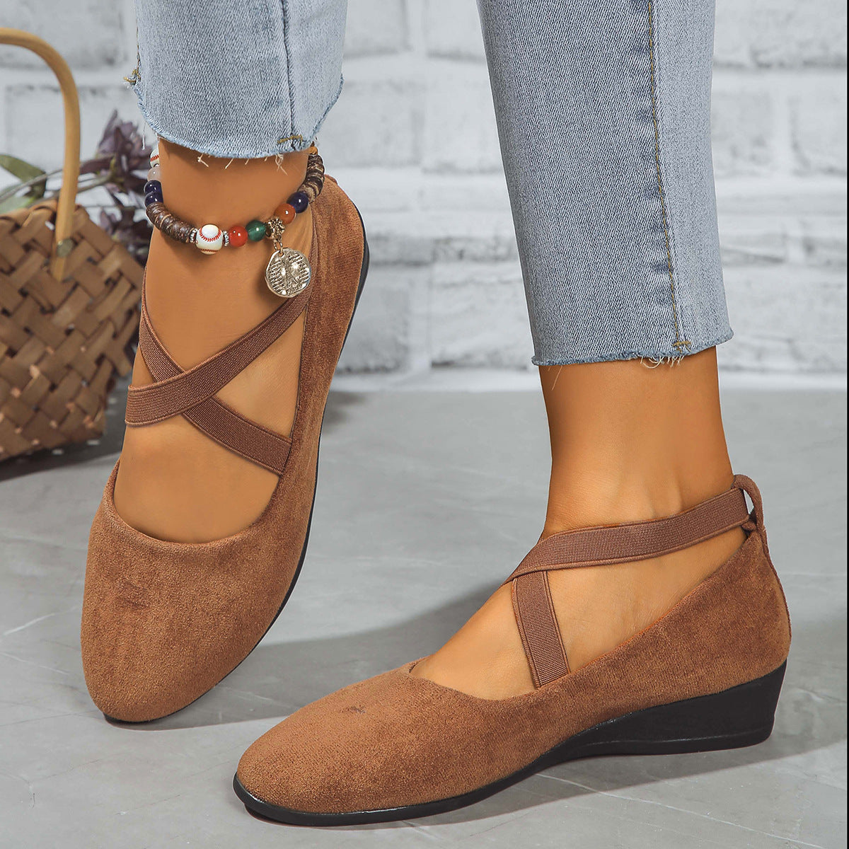 Spring New Pointed-Toe Wedge Flat Shoes
